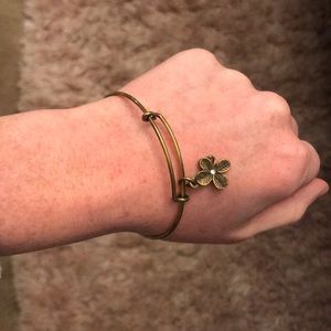 Alex and Ani four-leaf clover adjustable bracelet